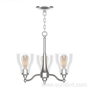 Steel 3-light Chandelier Lighting For Dining Room